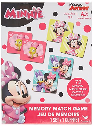 UPD Disney Minnie Mouse Memory Match Game Pictures Game of 72 Memory Cards With Minnie & Daisy, Concentration & Educational Matching Game for Kids Colorful Memory Card Game for Kids Age 3 & Up