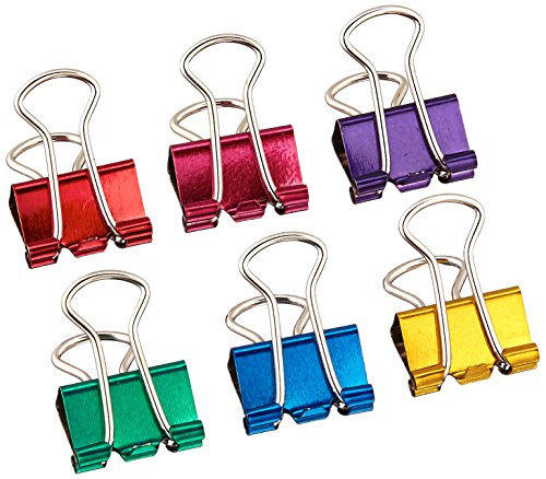 Baumgartens BAU29710 Mini Binder Clips .5" 12/Pkg-Assorted Colors