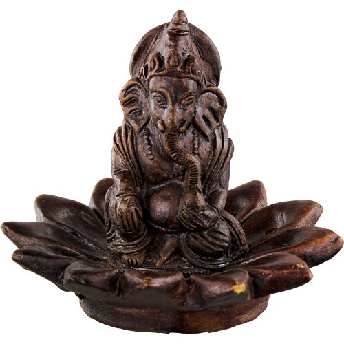Kheops International The New Age Source Clay Incense Holder Ganesh On Lotus Each