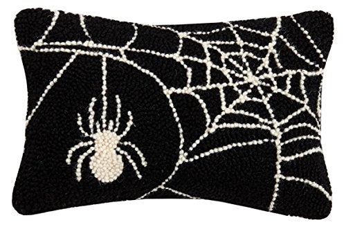 Peking Handicraft Mistletoe & Co. Spider Web Hook, 8x12 Throw Pillow