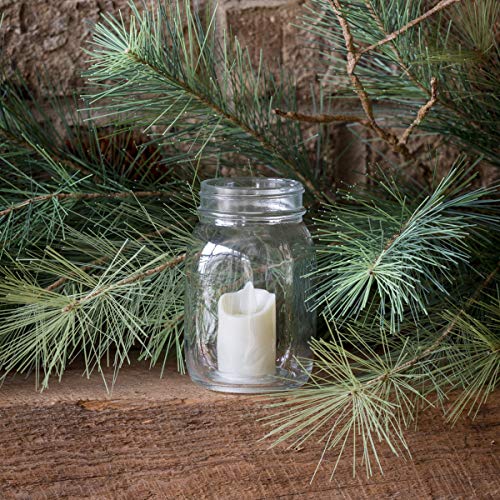 Park Hill Collection XNB80691 Mason Jar with Flickering Candle, 5-inch Height
