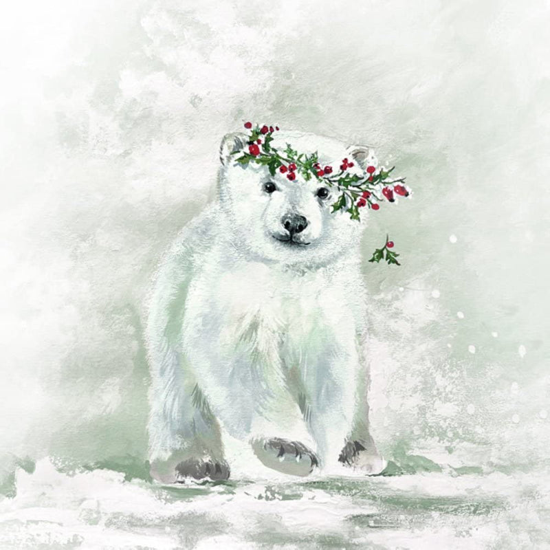 IHR Ideal Home Range Party Disposable 3-Ply Paper Lunch Napkins, 6.5" x 6.5", Flocke Light Grey