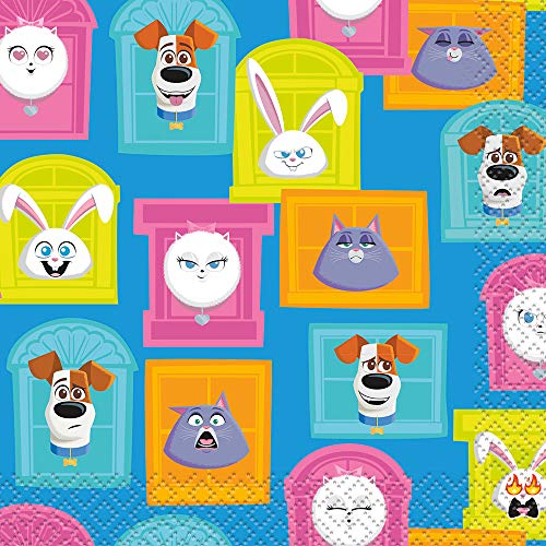 Unique Industries Secret Life of Pets 2 Paper Beverage Napkins - 16 Pcs