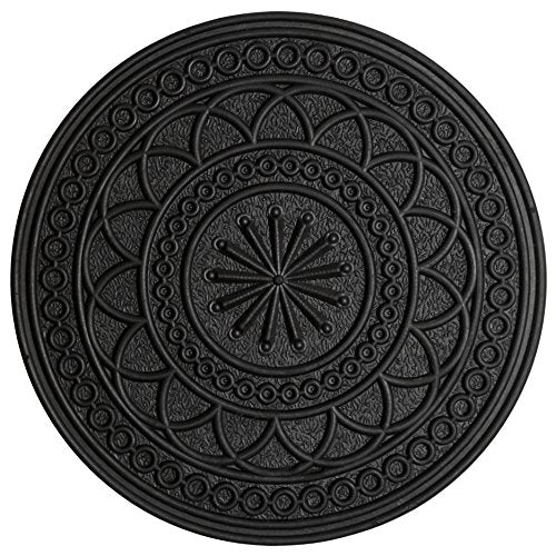 Larry Traverso Rubber Estate Garden Stepping Stone, 11-3/4 inches, Black