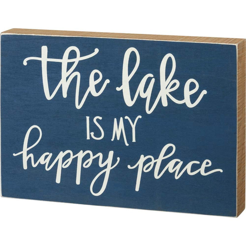 Box Sign - The Lake Is My Happy Place