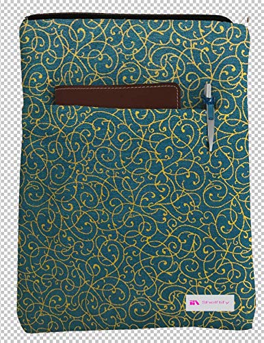 Shelftify Light Blue Swirls Book Sleeve - Book Cover for Hardcover and Paperback - Book Lover Gift - Notebooks and Pens Not Included