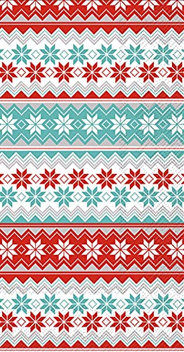 Boston International IHR 3-Ply Paper Napkins, 16-Count Guest Size, Reindeer Stripe