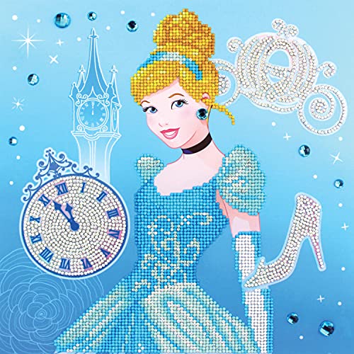 Camelot Crafts Camelot Dots Disney Collection of Diamond Facet Painting Art Kits, 12.6" x 12.6", Cinderella Gracious