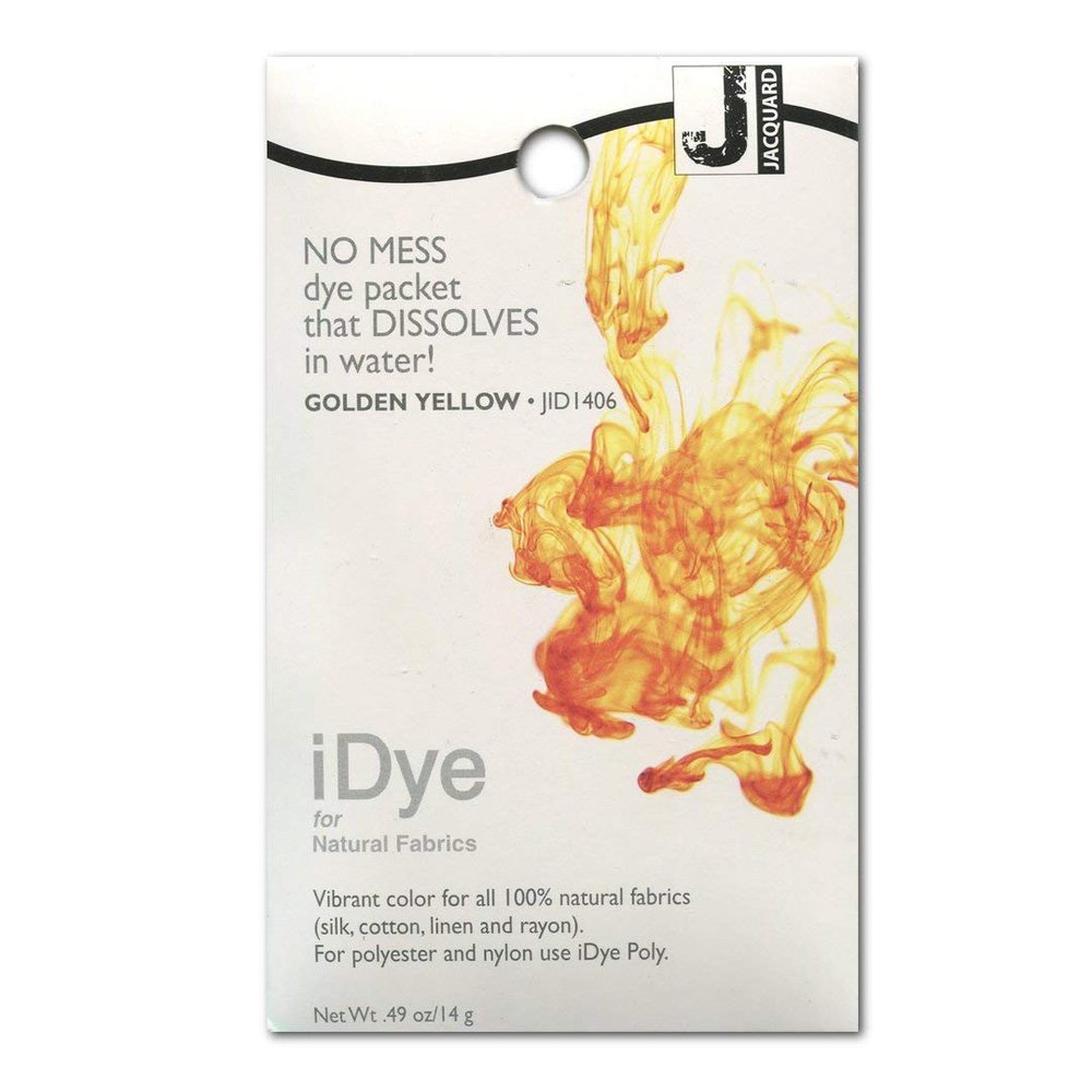 Jacquard Products 100% Natural, Golden iDye Fabric Dye, Gold Yellow