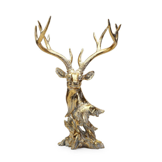 Two's Company Gold Leaf Deer Figurine D√®cor, 28.5-inch Width