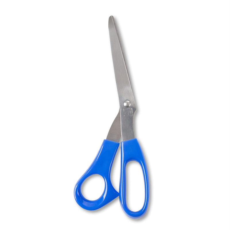 Charles Leonard Stainless Steel,Blue Shears, 8-1/2", Bent, Blue Handle, Each