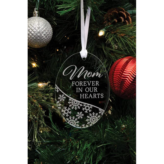 Carson Home Accents Mom Glass Ornament, 4-inch Height