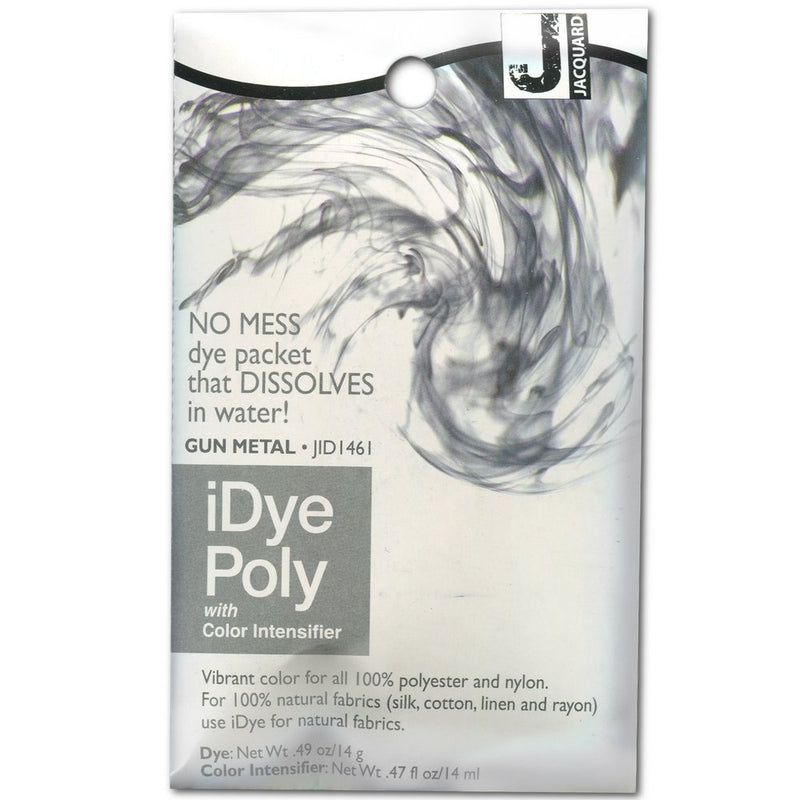 Jacquard iDye Fabric Dye 14 Grams-Gun Metal For Polyester, Nylon and all 100% Natural Fabrics