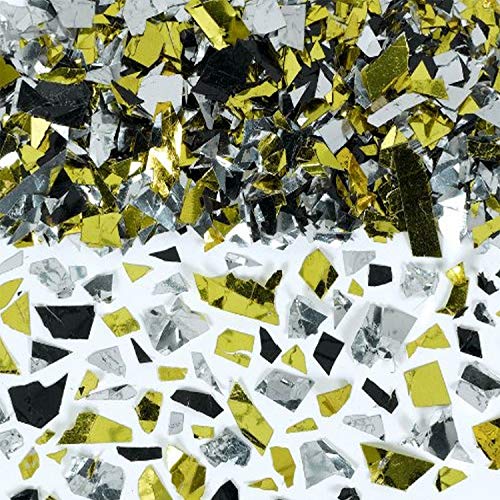 Amscan Party Sparkle Silver | Gold and Black Confetti | 1 pack | Party Decor