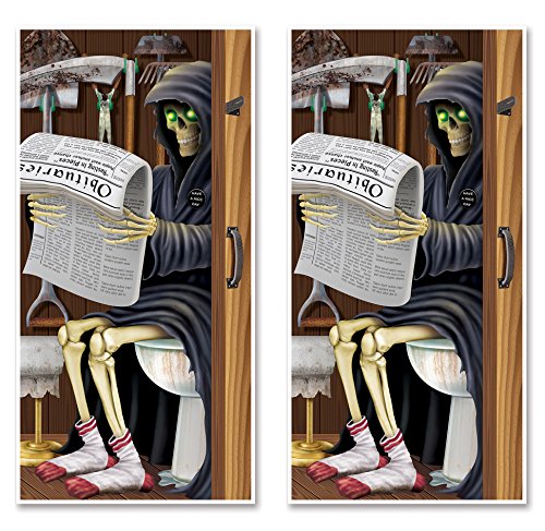 Beistle , 2 Piece Grim Reaper Restroom Door Covers, 30&