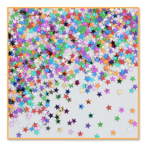 Beistle Party Stars Confetti Birthday Decorations, Tableware, 0.5 Ounces, Multicolored