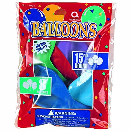 Amscan Round BLLNS 15", One Size, Multicolor