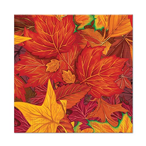 Beistle Fall Leaf Beverage Napkins (16 Pack), Multicolor