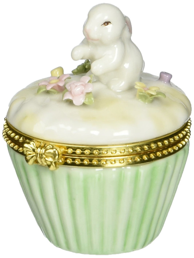 Cosmos 10591 Fine Porcelain Bunny Hinged Box, 2-3/4-Inch