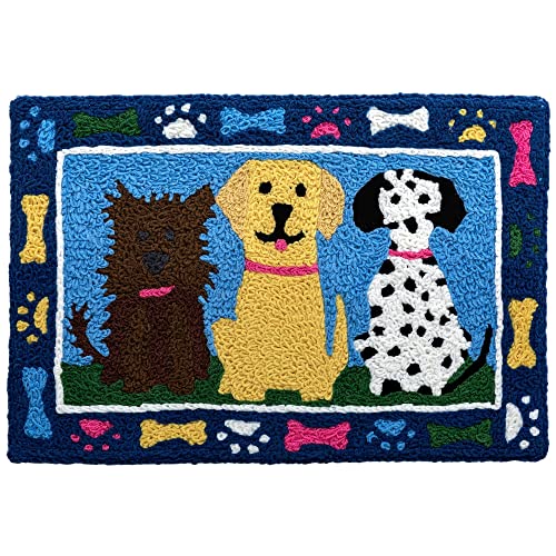 Home Comfort Puppy Gang Jellybean Accent Rug with Dogs Rug 20"x30" Doormat