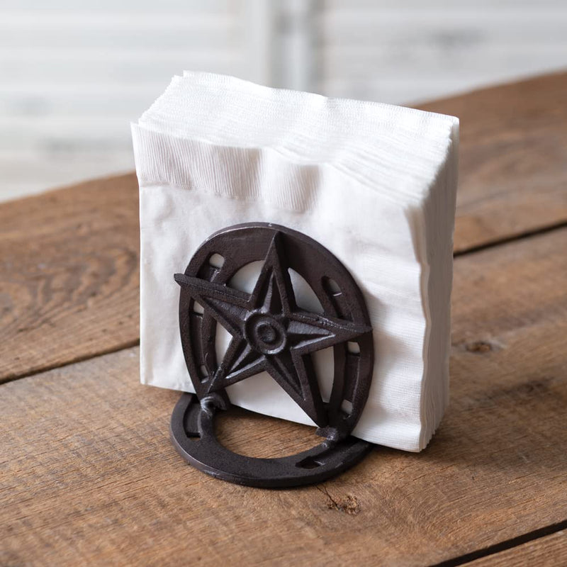 CTW Home Collection Western Cast Iron Napkin Holder, 5-inch Height