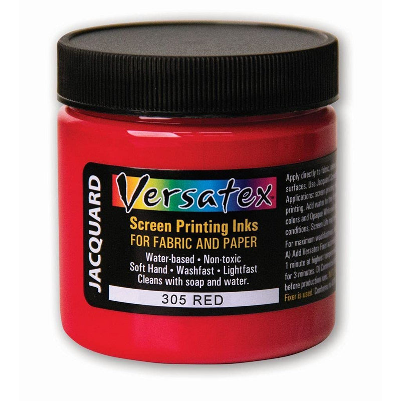 Versatex Print Ink by Jacquard, Semi-Transparent, Water-Based, 4oz Jar, Red