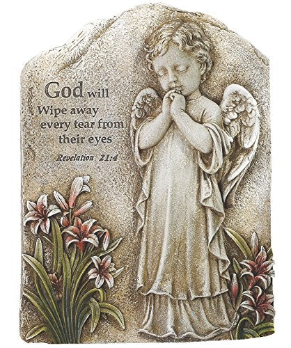 Napco Praying Angel Plaque, 7.75"