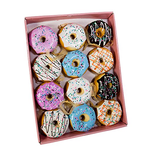 Kurt Adler Set of Twelve 2.75-Inch Donut Ornament