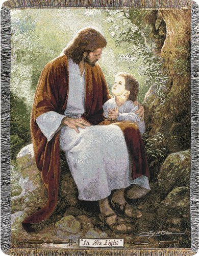 Manual Inspirational Collection 50 x 60-Inch Tapestry Throw, In His Light