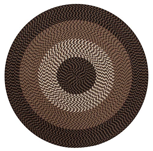 Better Trends Alpine Braid Collection is Durable & Stain Resistant Reversible Indoor Area Utility Rug 100% Polypropylene in Vibrant Colors, 72 in, Chocolate Stripe, 6 Feet