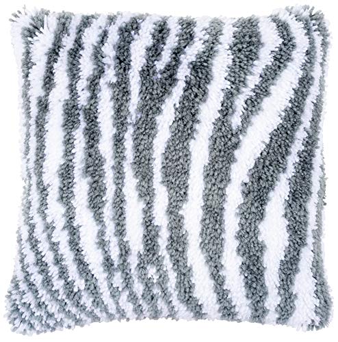 Vervaco Latch Hook Kit: Cushion: Zebra Print