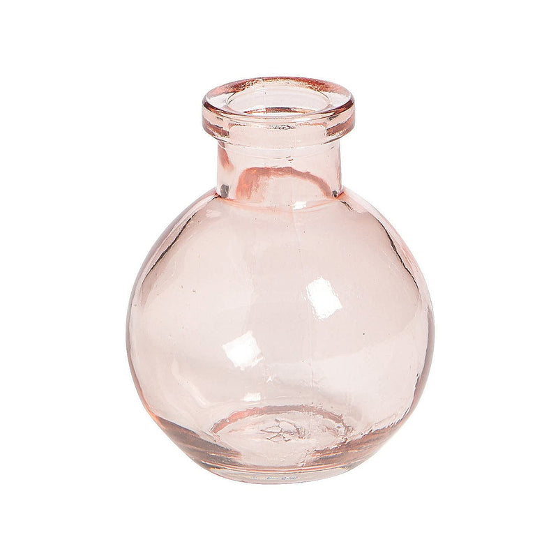 4.5" Pink Bulb Shape Bud VASE (6 PC) - Home Decor - 6 Pieces