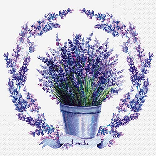 Abbott Collection  88-L-126600 Luncheon Soft Lavender Napkins. 20 Pack, Blue