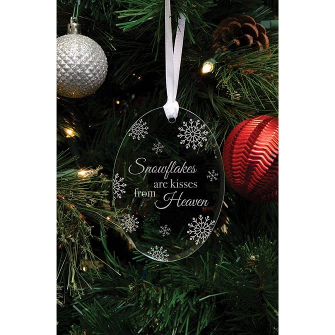 Carson Home Accents Kisses from Heaven Glass Ornament, 4-inch Height
