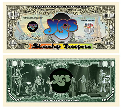 American Art Classics YES Million Dollar Collectible Bill (Pack of 5) - Best Gift for Fans of This Amazing Band