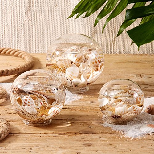 Two's Company Set of 3 Atlantis Decorative Filled Globes