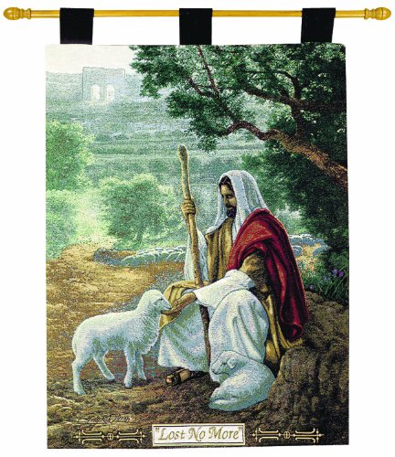 Manual Inspirational Collection 26 X 36-Inch Wall Hanging and Finial Rod, Lost No More by Greg Olsen