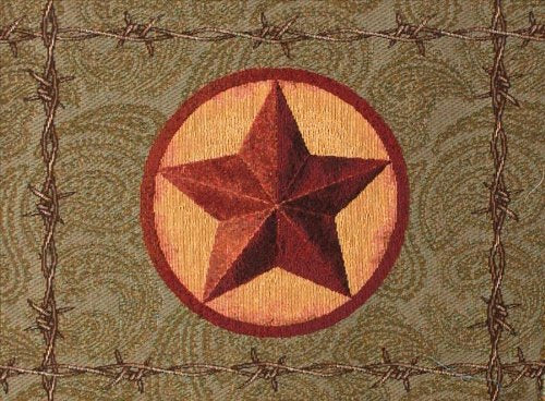 Manual Western Star Collection Tapestry Placemat with Backing, 18 X 12.5-Inch