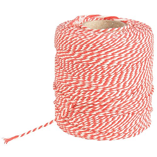 Esschert Design C2058 Checkered Striped Cooking Yarn, 100m, Red/White