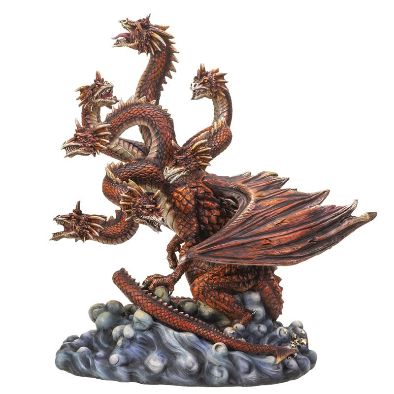 Pacific Trading Giftware Hydra Dragon, Cold Cast Resin, 13.78-inch Height