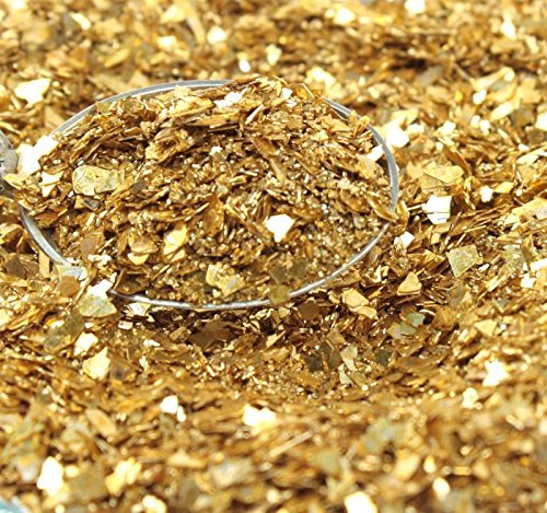 Meyer Imports Crushed Glass Glitter for Arts and Crafts | Broken Glass Gold Fusion German Glitter for Resin Craft Art / Tumblers / Nail Art / DIY Jewellery Making Decoration - 1 oz