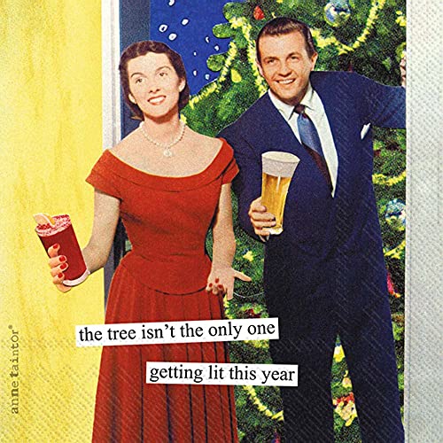 Boston International Anne Taintor Paper Napkins, 20-Count Cocktail Size, Getting Lit