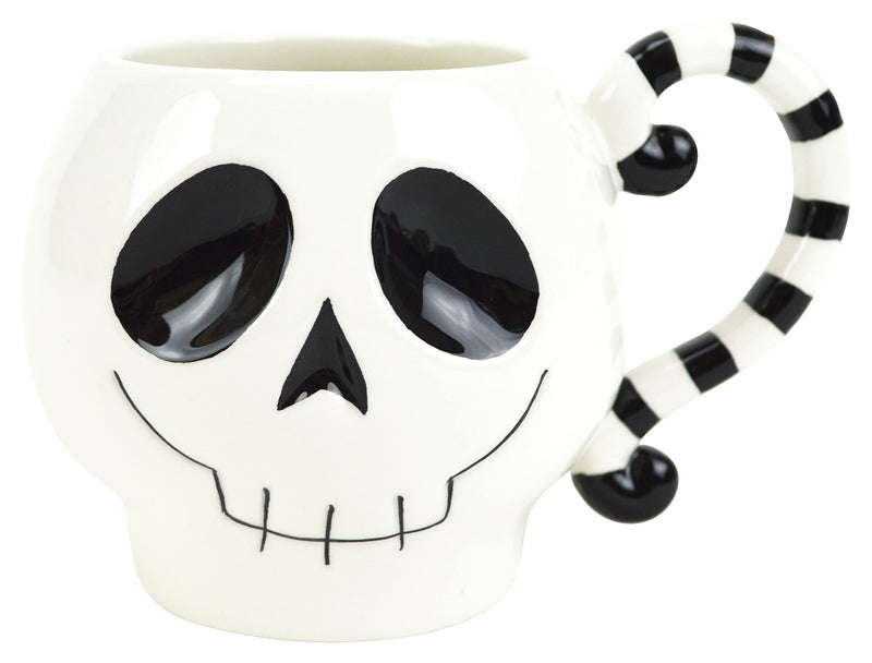 Boston Warehouse Ceramic 18 Ounce Skull Stripes Mug