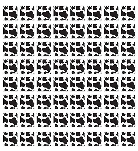Beistle Cow Print Lunch Napkins 64 Piece Farm Birthday Decorations Western Party Supplies Tableware, 6.5" x 6.5", Black/White