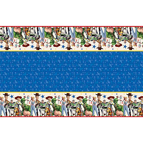 Unique Industries Unique Disney Toy Story 4 Rectangular Plastic Table Cover, 1 Ct, Multicolor, One Size