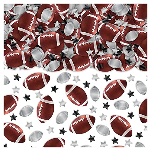 Amscan 370465 Football and Stars Confetti, 2.5 oz, Multicolor