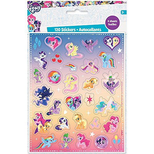 Unique Industries My Little Pony Sticker Sheets, 4ct, Multicolor, One Size, 59469