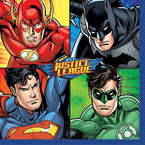 Unique Industries Justice League Party Napkins, 16ct