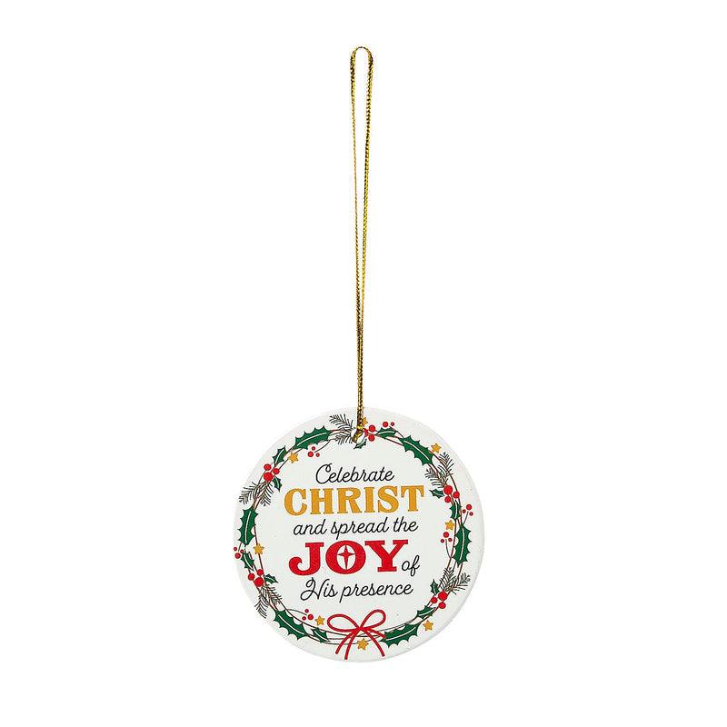 Fun Express Joy of Christ Ornament - Home Decor - 12 Pieces