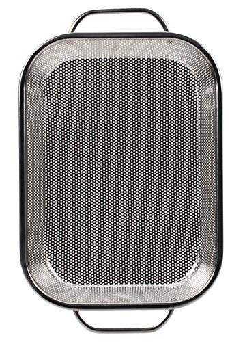 RSVP International Endurance BBQ Grilling Tools, Pierced Roasting Pan, Stainless Steel